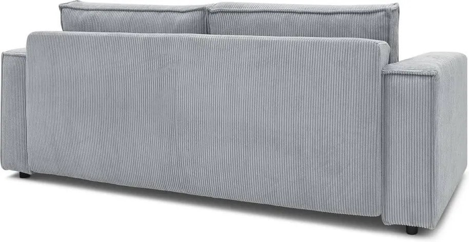 Canapea extensibilă din reiat Bobochic Paris Nihad, 245 cm, gri deschis