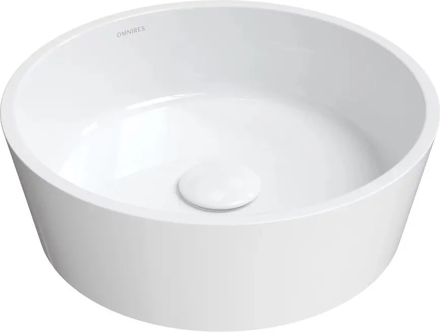Lavoar pe blat Omnires Bari M+ alb 38 cm