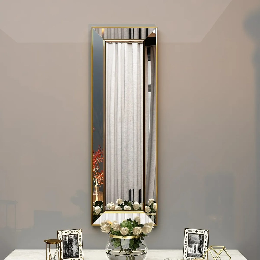 Oglindă Carlos Gold 30 x 90 cm