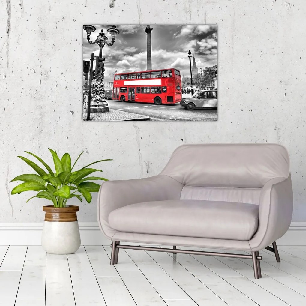 Tablou pe sticlă - Trafalgar Square (70x50 cm)
