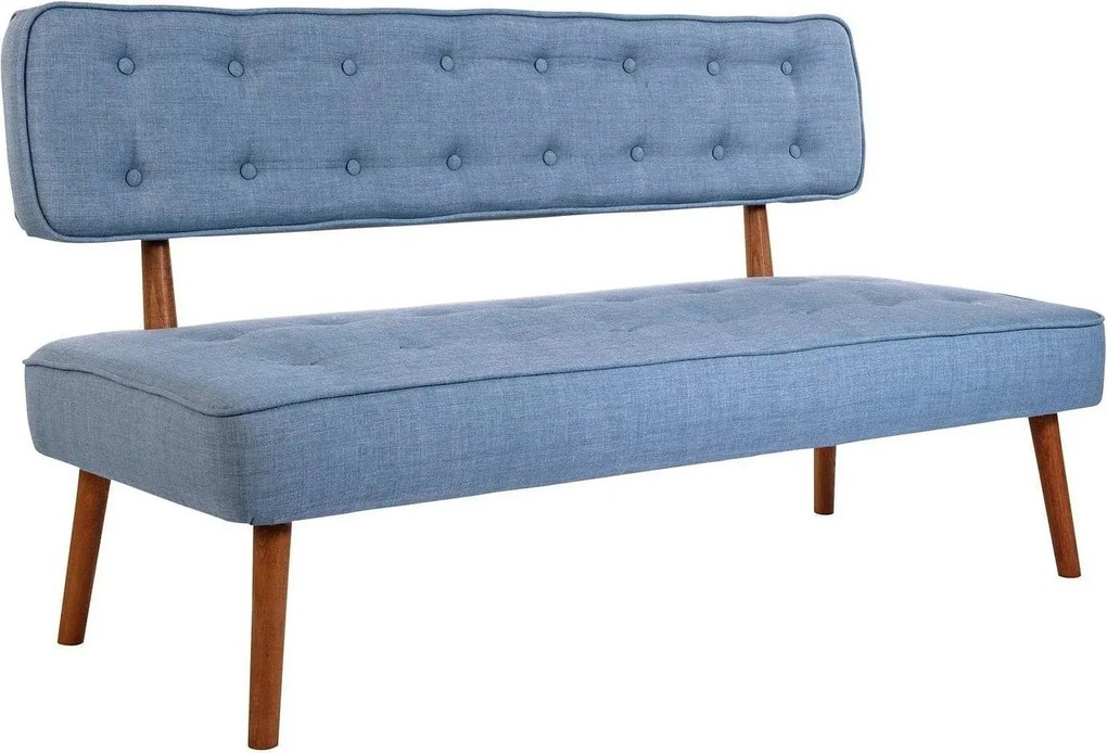 Banca 558ZEN1243, albastru deschis, lemn/poliester, 140x64x78 cm