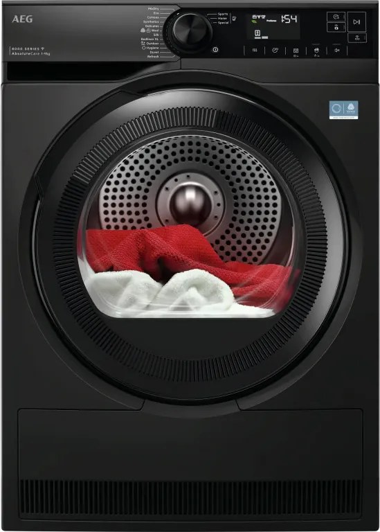 Uscător de rufe AEG TR8394CDE, clasa C, 118 l, 9 kg, afișaj LED, AbsoluteCare, MixDry, Wi-Fi, negru