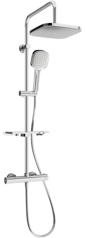 Mexen KT33 set de duș cu pară de tip ploaie și baterie termostatică, Crom - 771503393-00