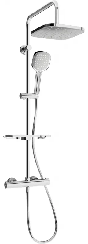 Mexen KT33 set de duș cu pară de tip ploaie și baterie termostatică, Crom - 771503393-00