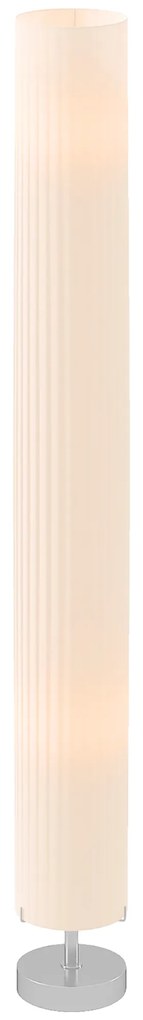 HOMCOM Lampă lampadaire coloană pe picior modernă lumină tamizată 40 W 14L x 14l x 120H cm oțel inoxidabil alb | Aosom Romania