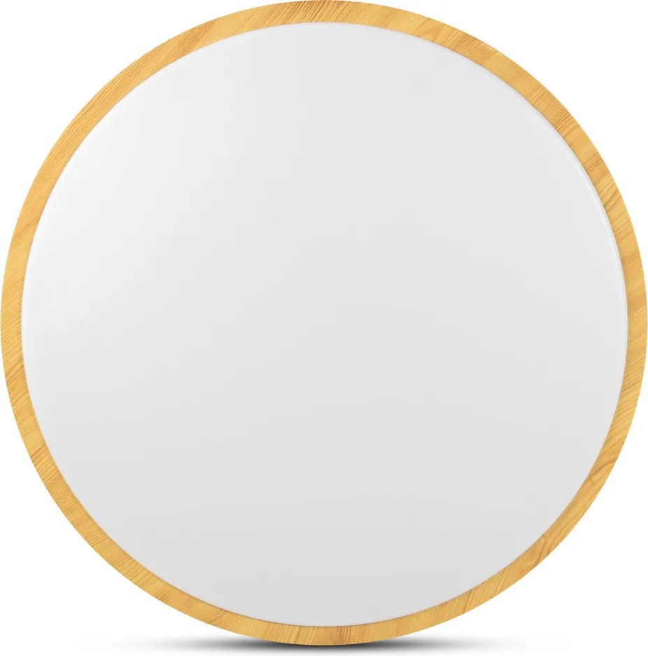 Plafoniera LED Erste Woody 45W 50cm, Design Modern Aspect Lemn, 3CCT 3000K-6000K, Corp Iluminat Elegant pentru Living, Dormitor, Eficienta 500mm