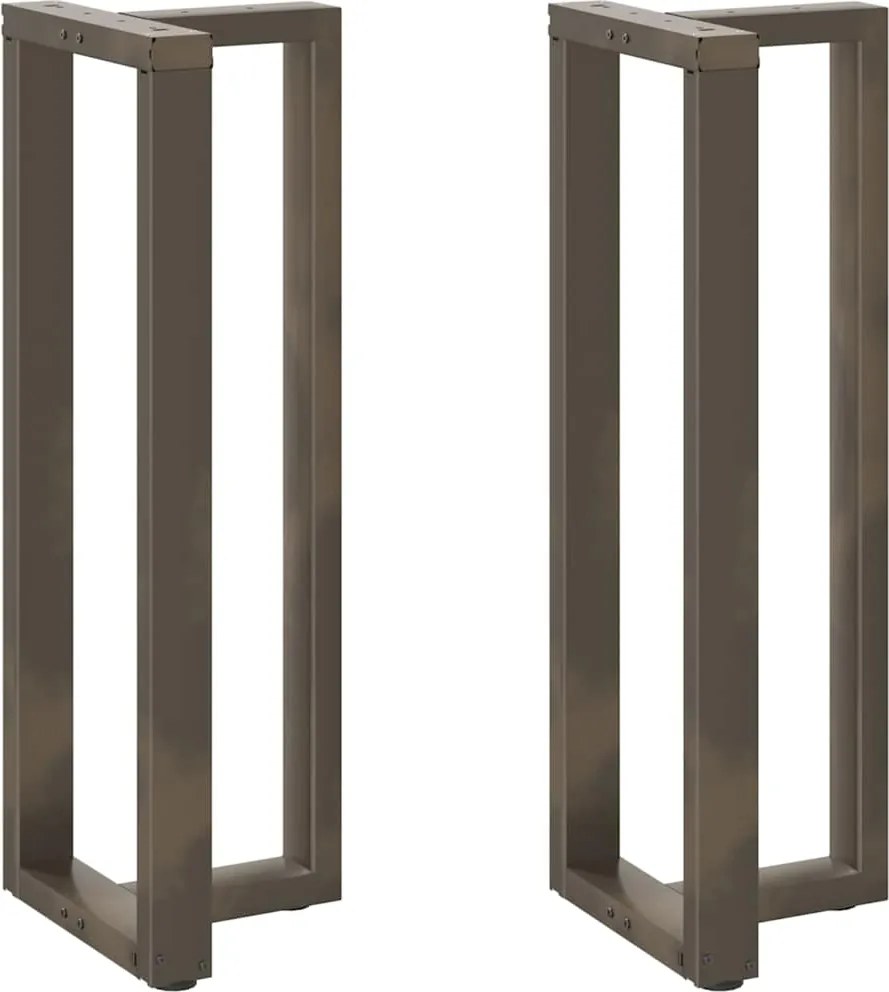 vidaXL Picioare de masă de bar în formă de T, 2 buc., negru, 50x35x(110-111) cm, oțel