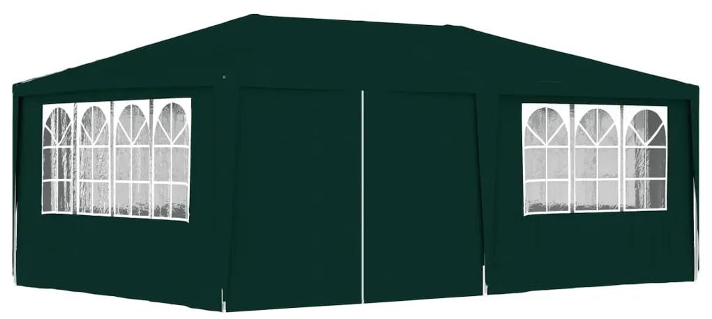 Cort de petrecere profesional cu pereti verde 4 x 6 m 90 g m   Verde, 4 x 6 m