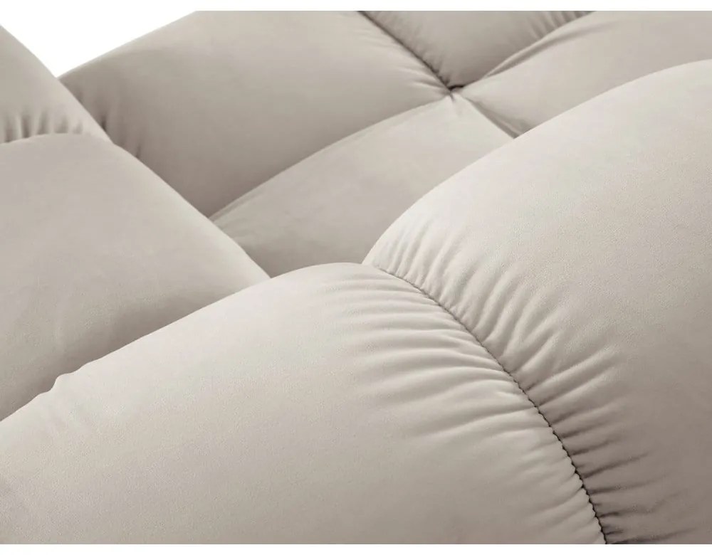 Canapea modulară bej cu tapițerie din catifea 188 cm Bellis – Micadoni
