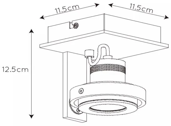 Spot LED dimabil LANDA 1xGU10/5W/230V Lucide 17906/06/12