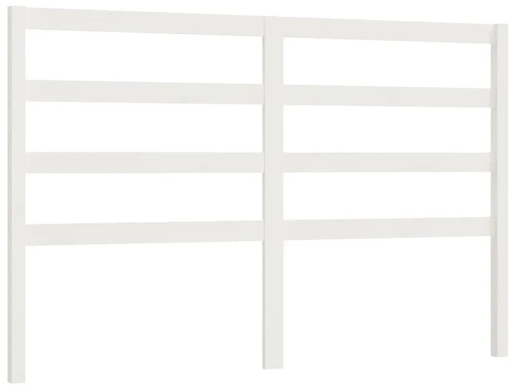 817641 vidaXL Tăblie de pat, alb, 146x4x100 cm, lemn masiv de pin
