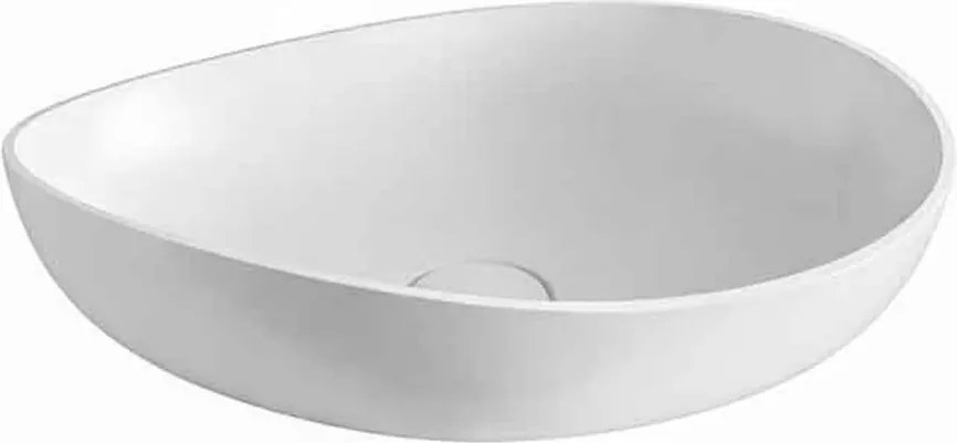 Lavoar pe blat KolpaSan Orphia compozit Kerrock 56 cm alb