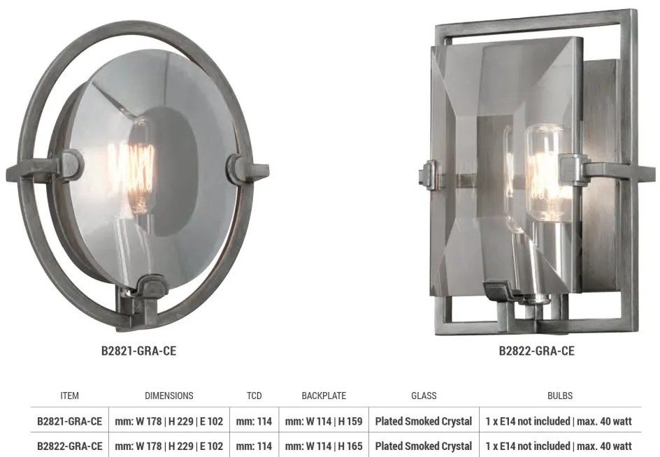 Aplica de perete design modern, model oval PRISM