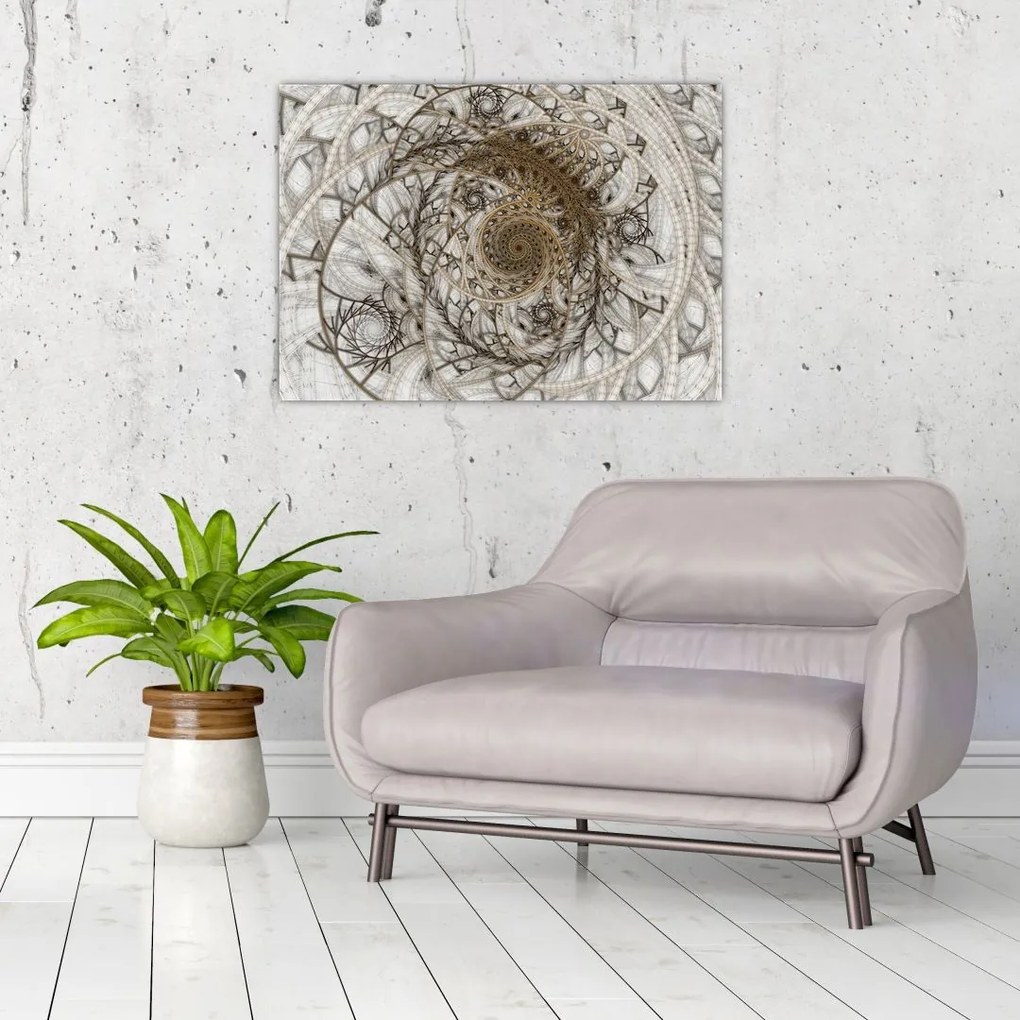 Tablou pe sticlă artei ornamentale (70x50 cm)