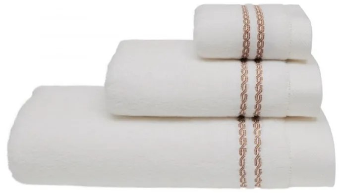 Prosop mic CHAINE 30 x 50 cm Alb – Broderie bej
