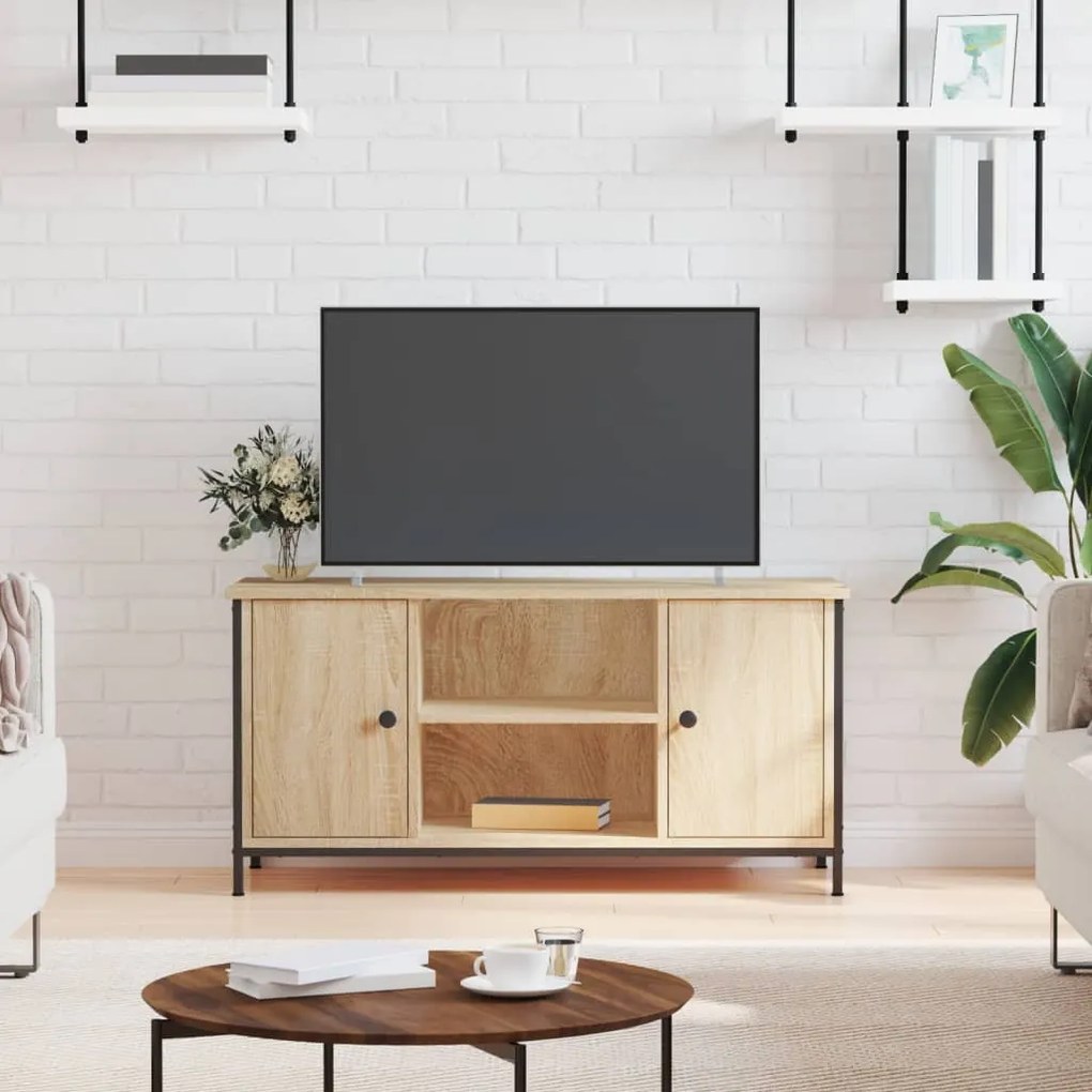 vidaXL Comodă TV, stejar sonoma, 100x40x50 cm, lemn prelucrat