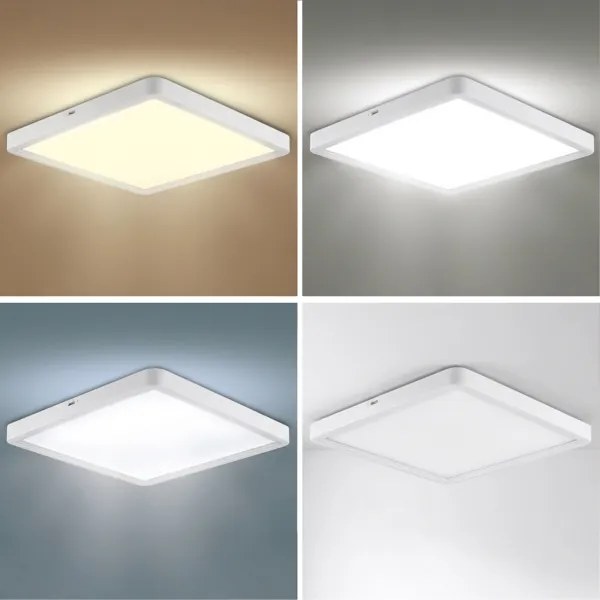 BRILAGI - Plafonieră LED reglabilă ESTELA SQUARE, 36 W, 230 V, 31 x 31 cm, alb + telecomandă
