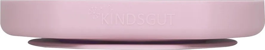 Farfurie pentru copii roz-deschis din silicon 19x20,5 cm – Kindsgut