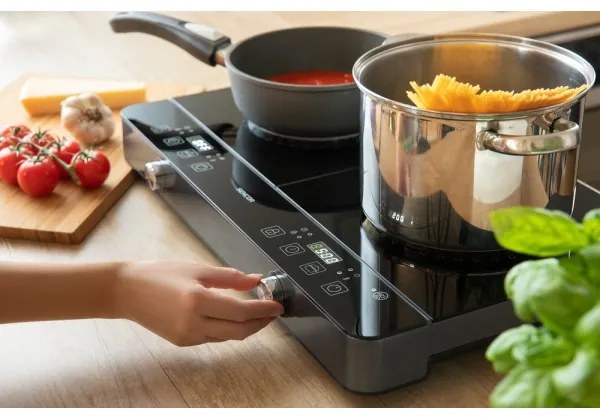 Plită cu inducție cu afișaj LCD, două ochiuri 3400W/230V Sencor