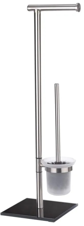 Suport din oțel pentru hârtia și peria de toaletă Wenko Lima