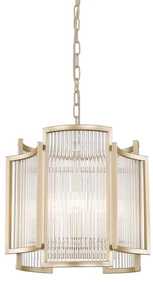 Lustră pe lanț Zuma Line P0528-03A-V6AC SERGIO 3xE14/60W/230V auriu