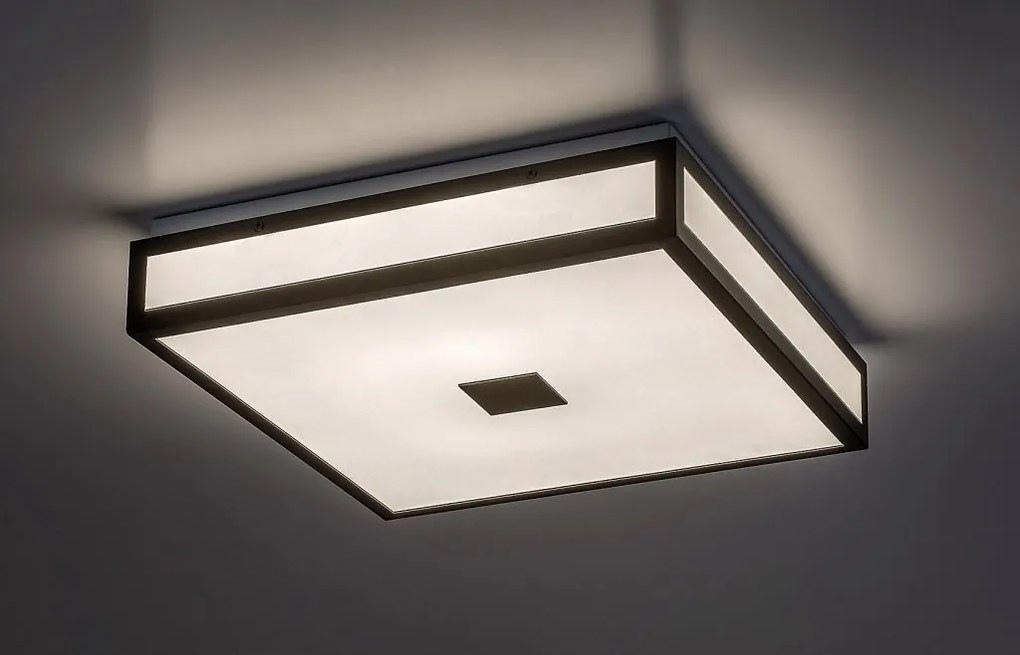 Plafoniera LED baie IP44 Zoya negru alb 40x40cm