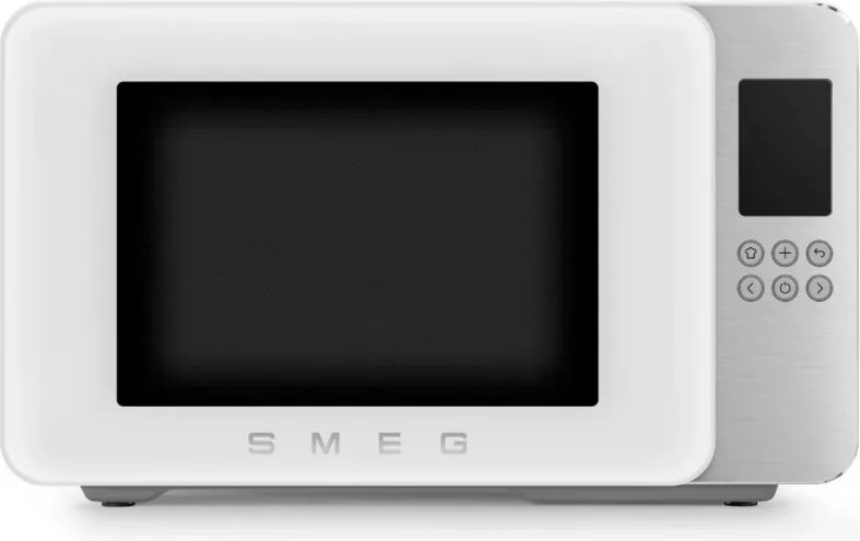 Cuptor cu microunde cu gratar 4in1 SMEG Collezione MOC01WHMEU, 1900 W, 29 l, 18 programe, Inchidere lina, Semnal sonor, Ecran LCD, Alb mat