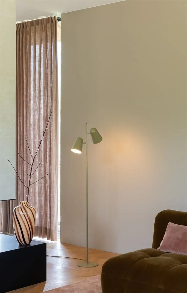 Lampa de podea cu doua spoturi directionabile Salamanca verde maslina