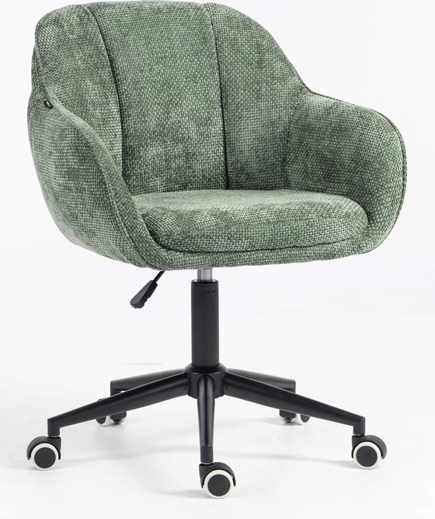 HR2055K Scaun Verde Salvie Grid Premium cu Bază Neagră