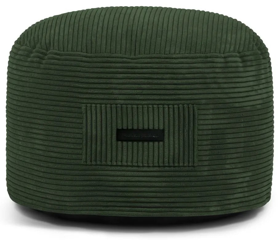 Taburet verde cu tapițerie din catifea reiată Om 60 – SLOWDOWN