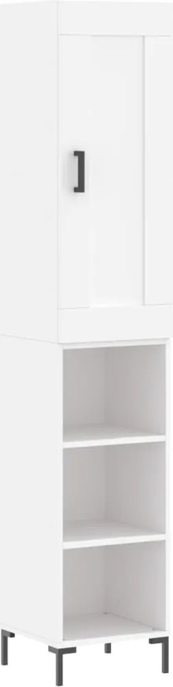 vidaXL Dulap înalt, alb, 34,5x34x180 cm, lemn prelucrat