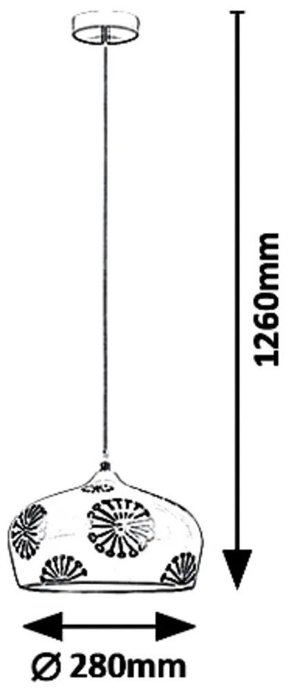 Pendul design modern GINGER argintiu/alb 6049 RX