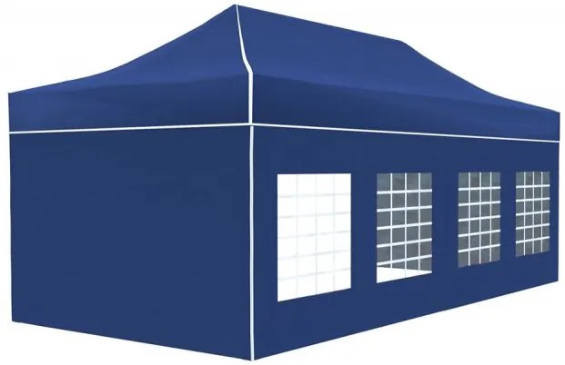 Cort pavilion pliabil 3x6 albastru Premium quality