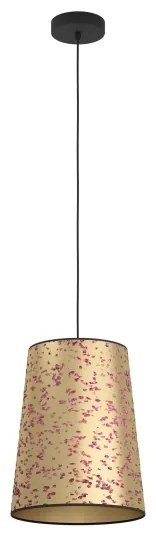 Lustră pe cablu Eglo 390292 CASTUERA 1xE27/25W/230V auriu/roz