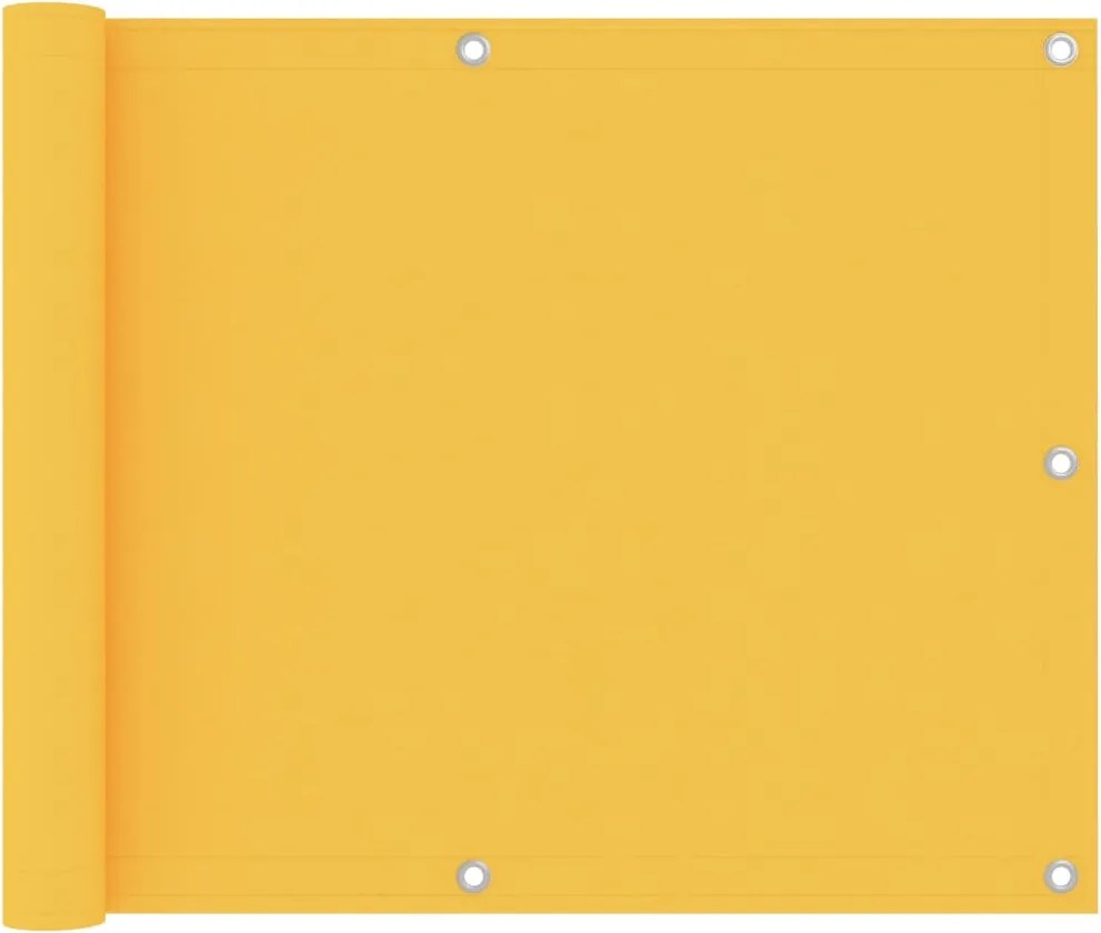 vidaXL Paravan balcon, galben, 75x300 cm, țesătură oxford