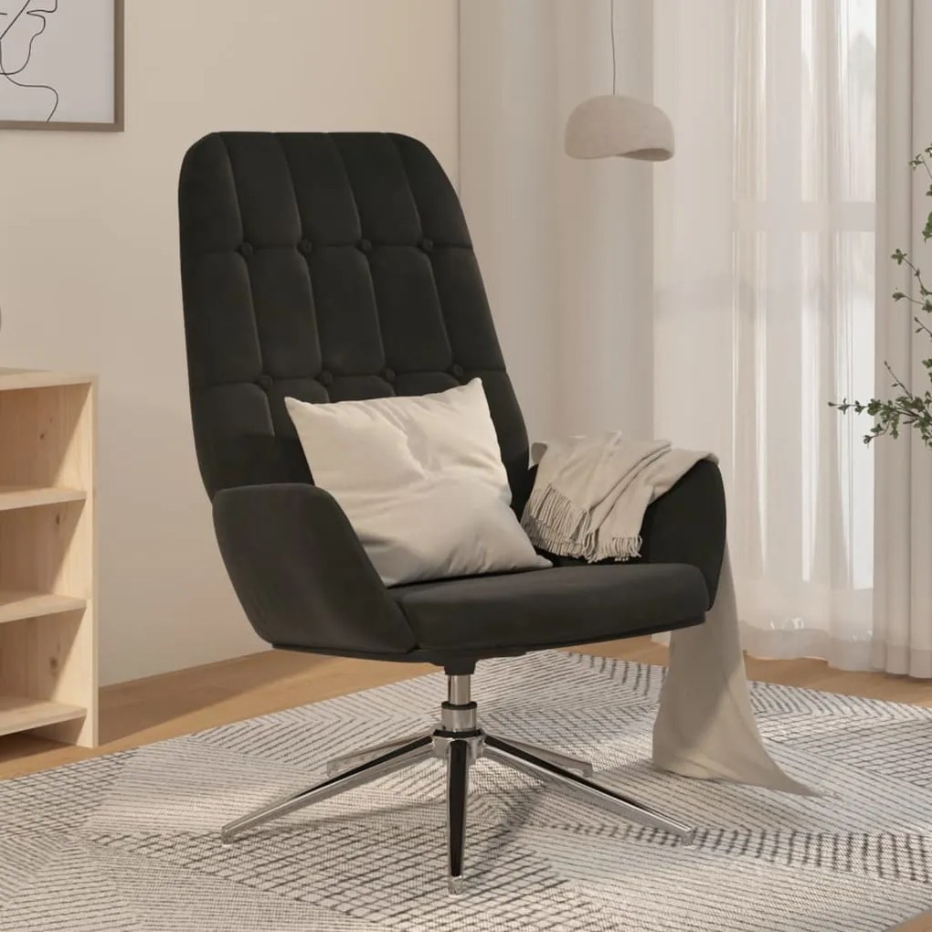 341251 vidaXL Scaun de relaxare, negru, piele întoarsă artificială