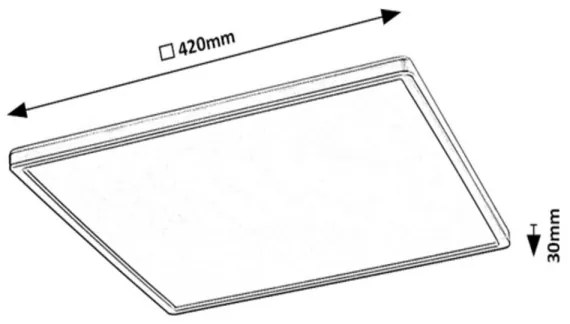 Rabalux 2291 - Plafonieră LED RGB dimabilă RASMUS LED/22W/230V + telecomandă