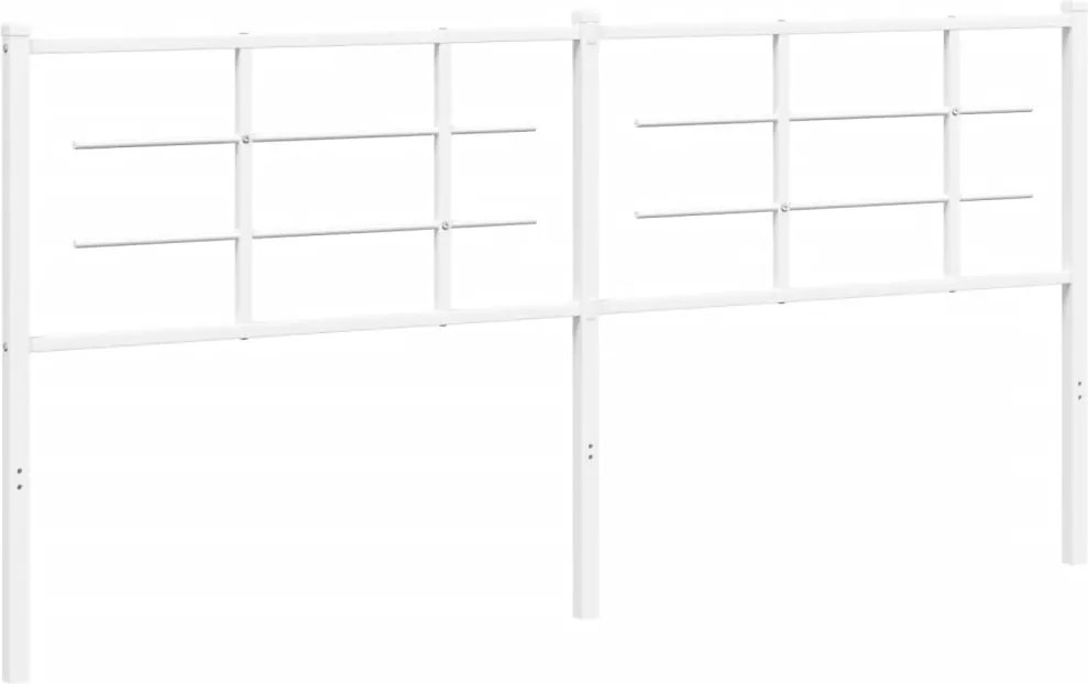 vidaXL Tăblie de pat de schimb metalică, alb, 180 cm