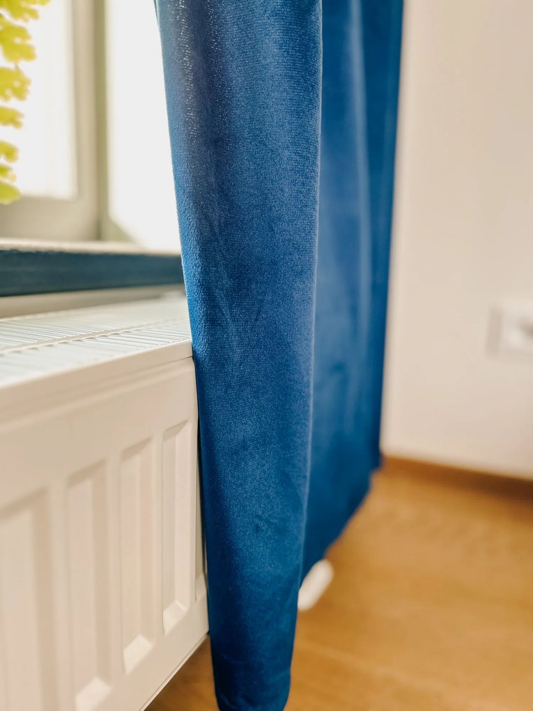 Draperie din catifea opaca Culoare albastru regal, VELVET 140x250 cm