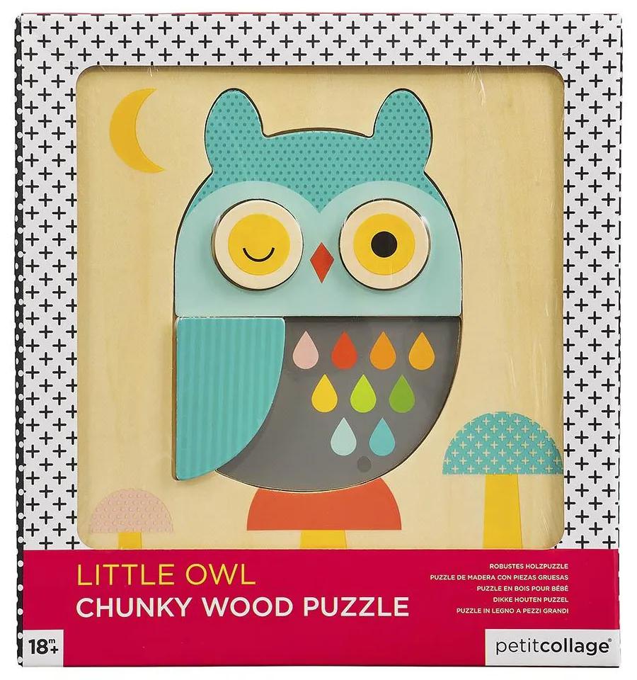 Petit Collage - Micuta bufnita, puzzle in straturi din lemn