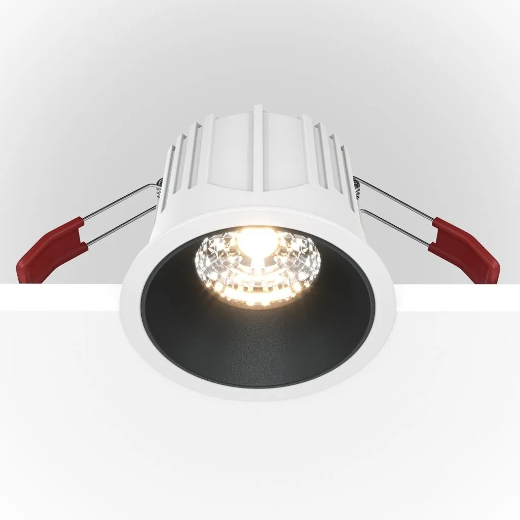 Spot LED incastrabil dimabil design tehnic Alpha alb, negru 8,5cm, 4000K