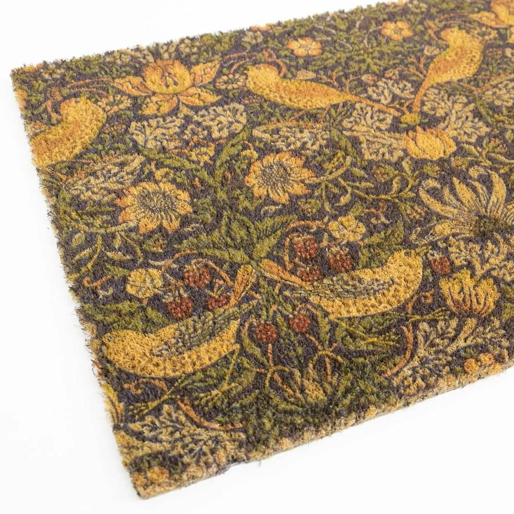 Covoraș de intrare din fibre de nucă de cocos 60x90 cm William Morris Strawberry Thief – Artsy Doormats