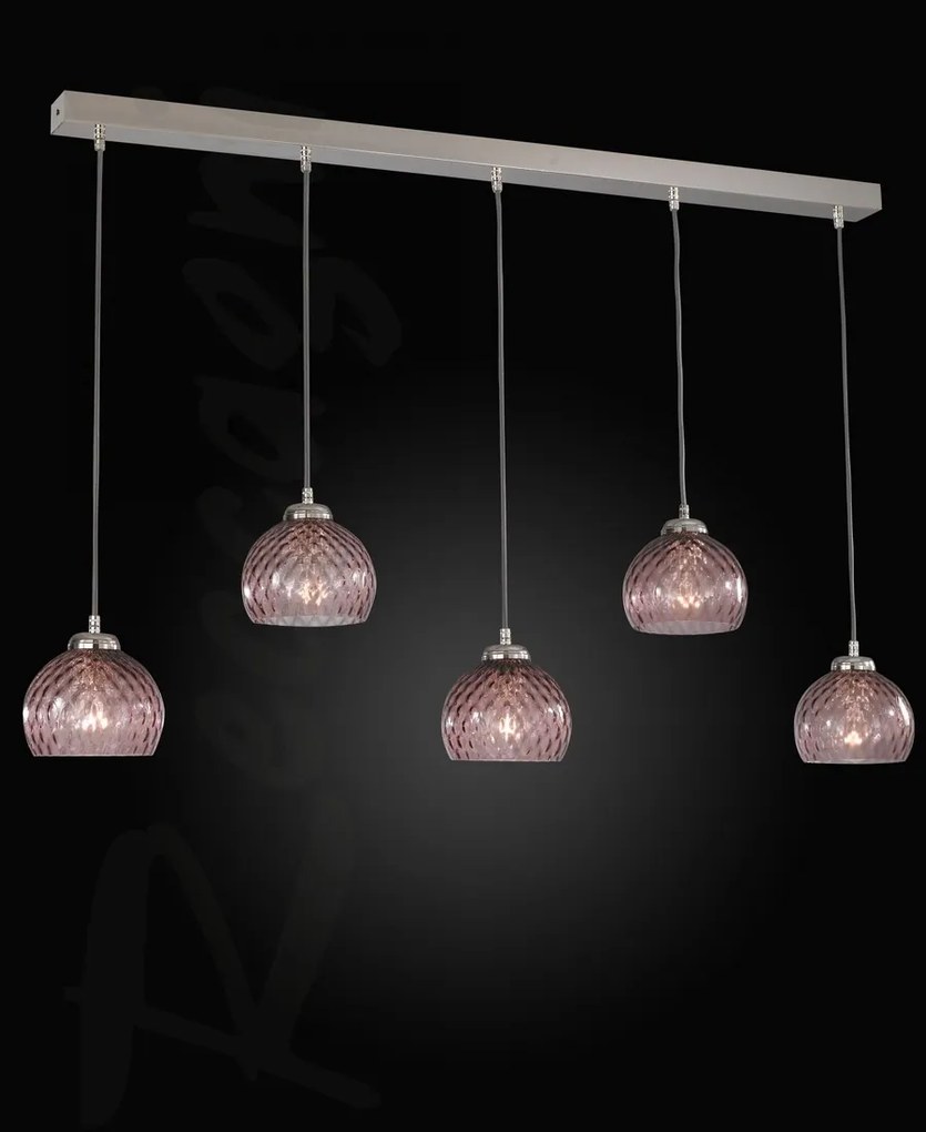 Lustra moderna cu 5 pendule design italian 10006 Amethyst
