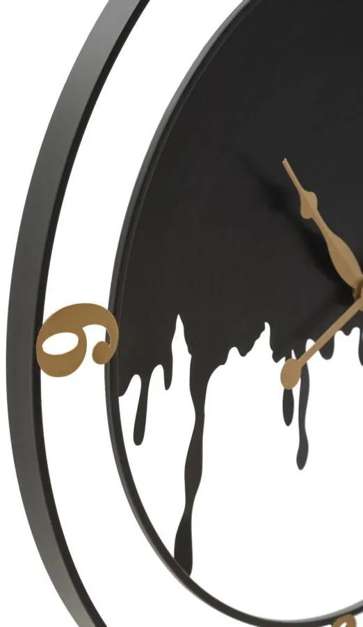 Ceas decorativ negru din metal, ∅ 66 cm, Splash Mauro Ferretti