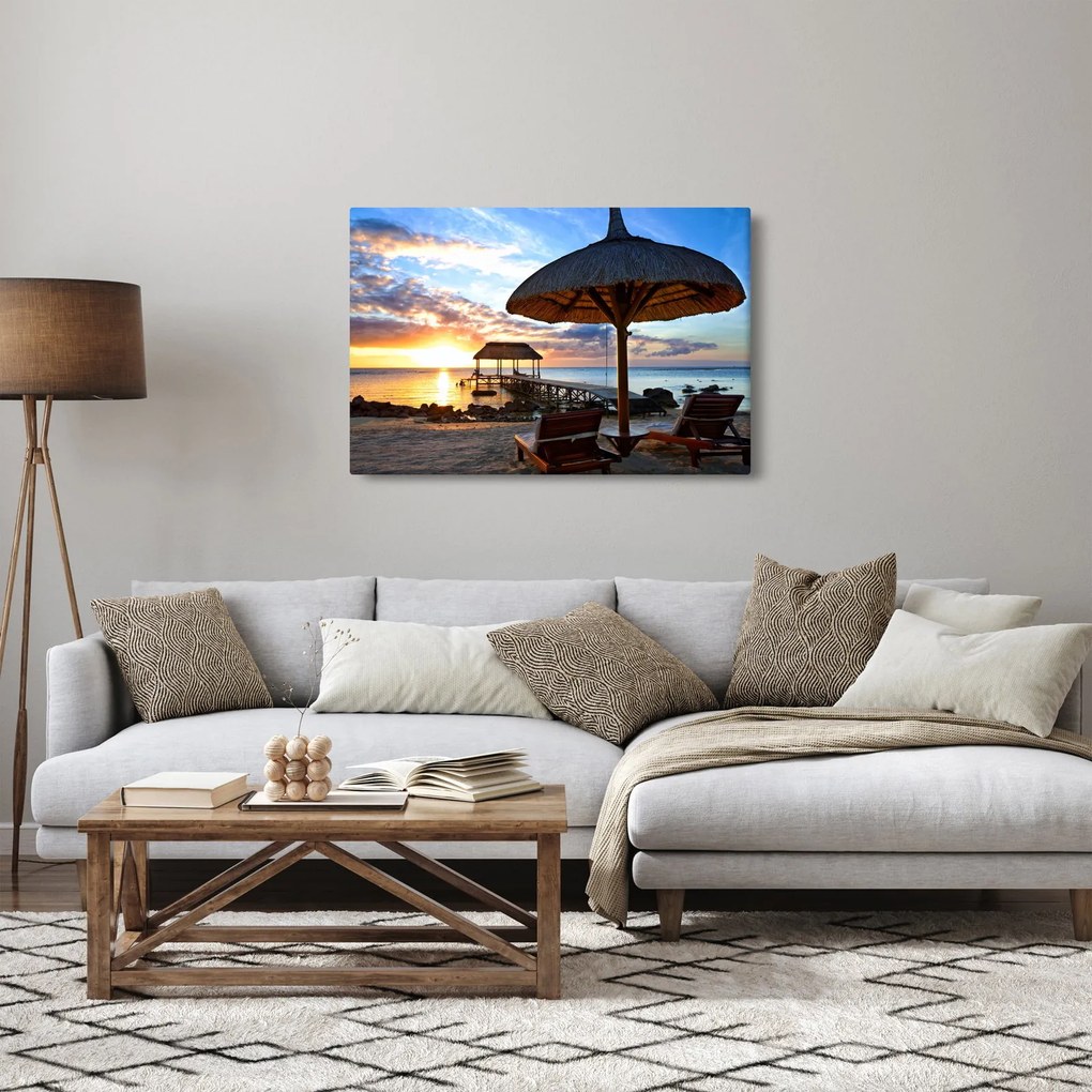 Tablou - Apus de soare în Mauritius (90x60 cm)