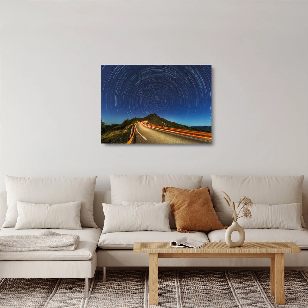 Tablou pe sticlă - Stele rotative (70x50 cm)