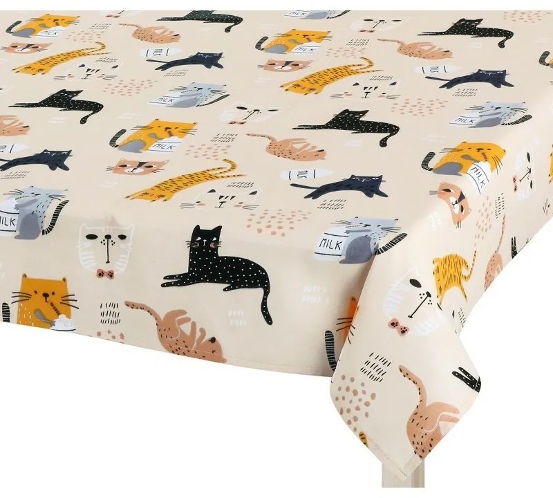Bellatex față de masă Adéla Kitty galben , 120 x140 cm