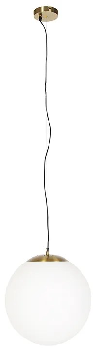 Lampă suspendată inteligentă scandinavă aurie cu sticlă opal 40cm incl. WiFi A60 - Ball 40