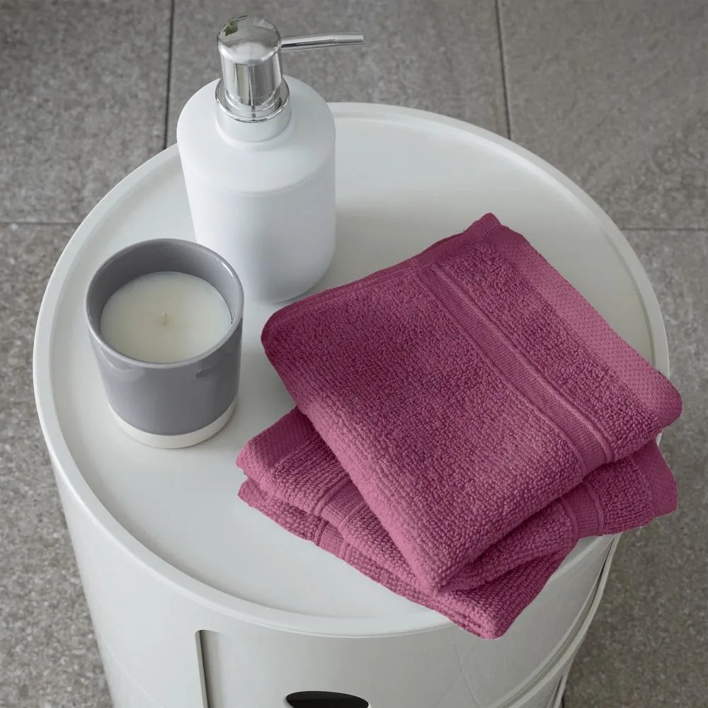 Prosoape roz-închis 2 buc. din bumbac din frotir 30x30 cm Zero Twist – Catherine Lansfield