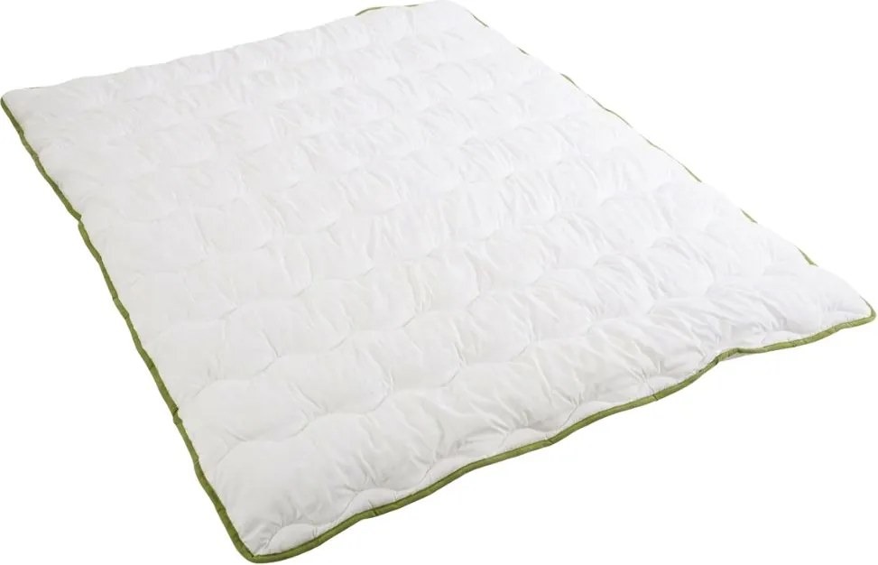 Pilota matlasata pentru tot anul 140x200 cm cu perna STELLA ALOE VERA 70x90 cm, alba